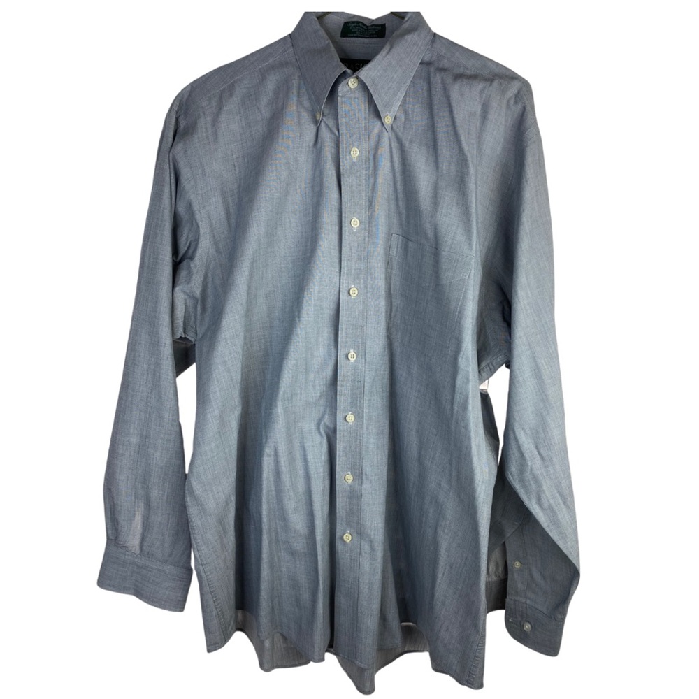 Basics by Croft & Barrow Men’s Long Sleeve Dress Shirt – Tall 17.5 36/37 – Blue